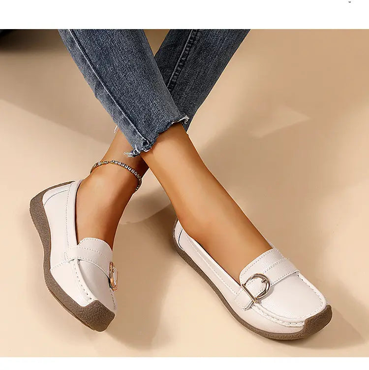 Women’s Soft Flat Loafers with Comfortable Beef Tendon Sole