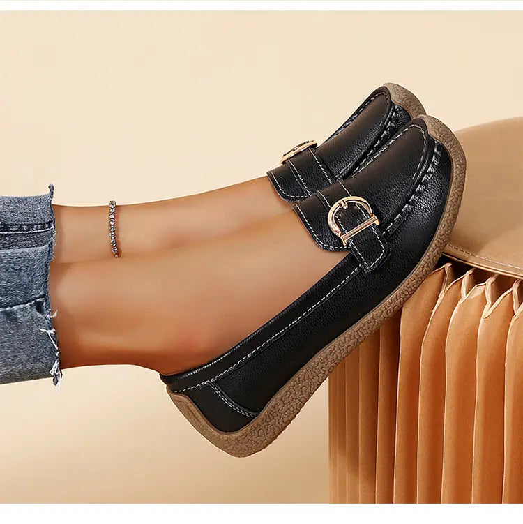 Women’s Soft Flat Loafers with Comfortable Beef Tendon Sole