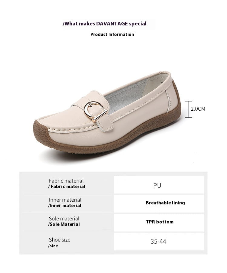 Women’s Soft Flat Loafers with Comfortable Beef Tendon Sole
