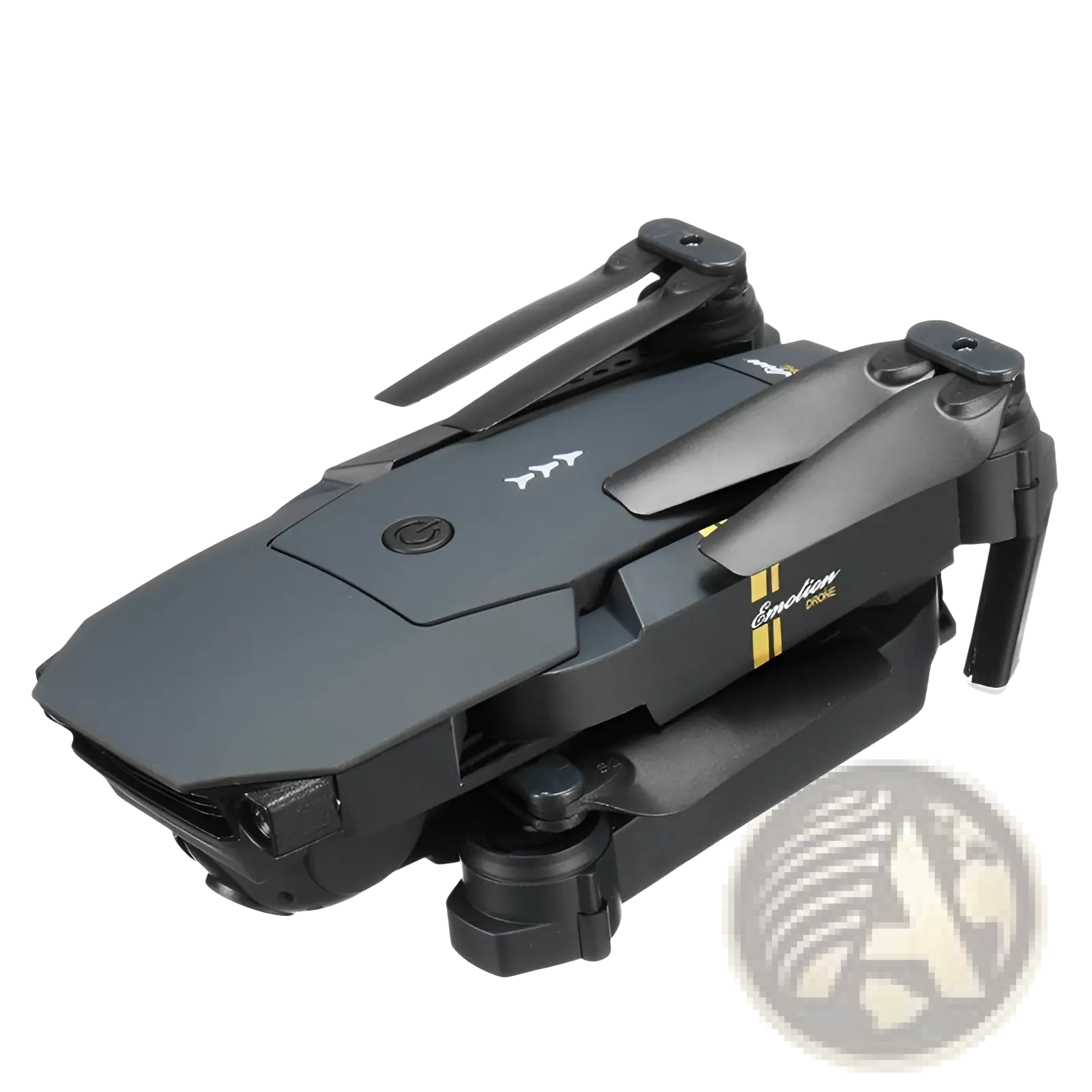 E58 4k dual camera foldable drone for kids and teens with black and gold compact matte finish design
