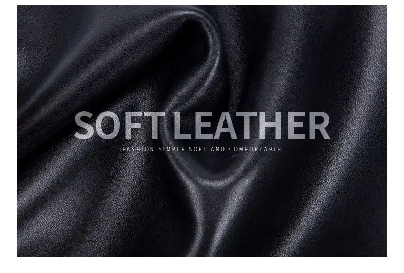 Black soft leather with a smooth glossy finish and subtle natural folds on the men’s genuine leather bifold wallet with coin pocket.