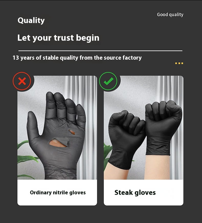 black nitrile disposable gloves 100 pack featuring reinforced stitching and a snug fit for enhanced durability and protection
