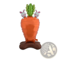 Easter bunny foil balloon party decoration featuring a vibrant orange glossy carrot shape with green leafy top and white bunny faces