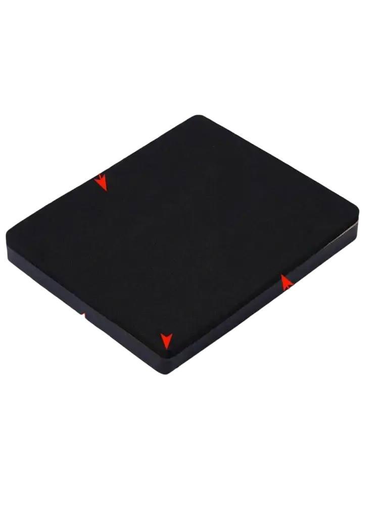 Black die-cut rubber sponge pad with 16mm thickness mounted on wooden base for easter chicken wooden die cutting mold