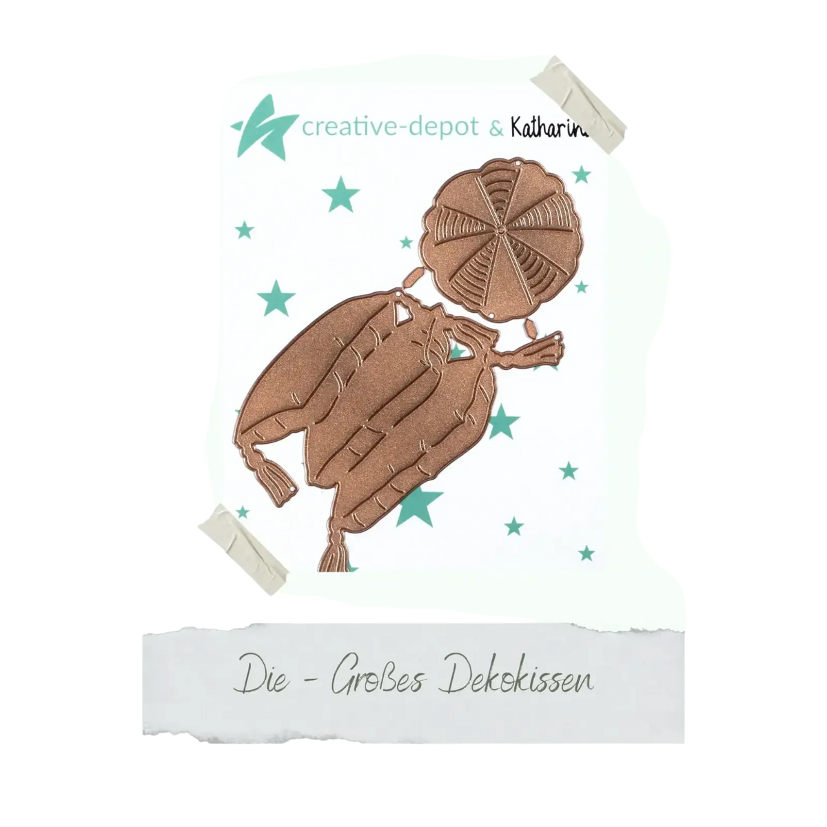 Bronze-colored sand dollar and shell die-cut set from creative-depot and katharina for easter egg rabbit baby cutting dies