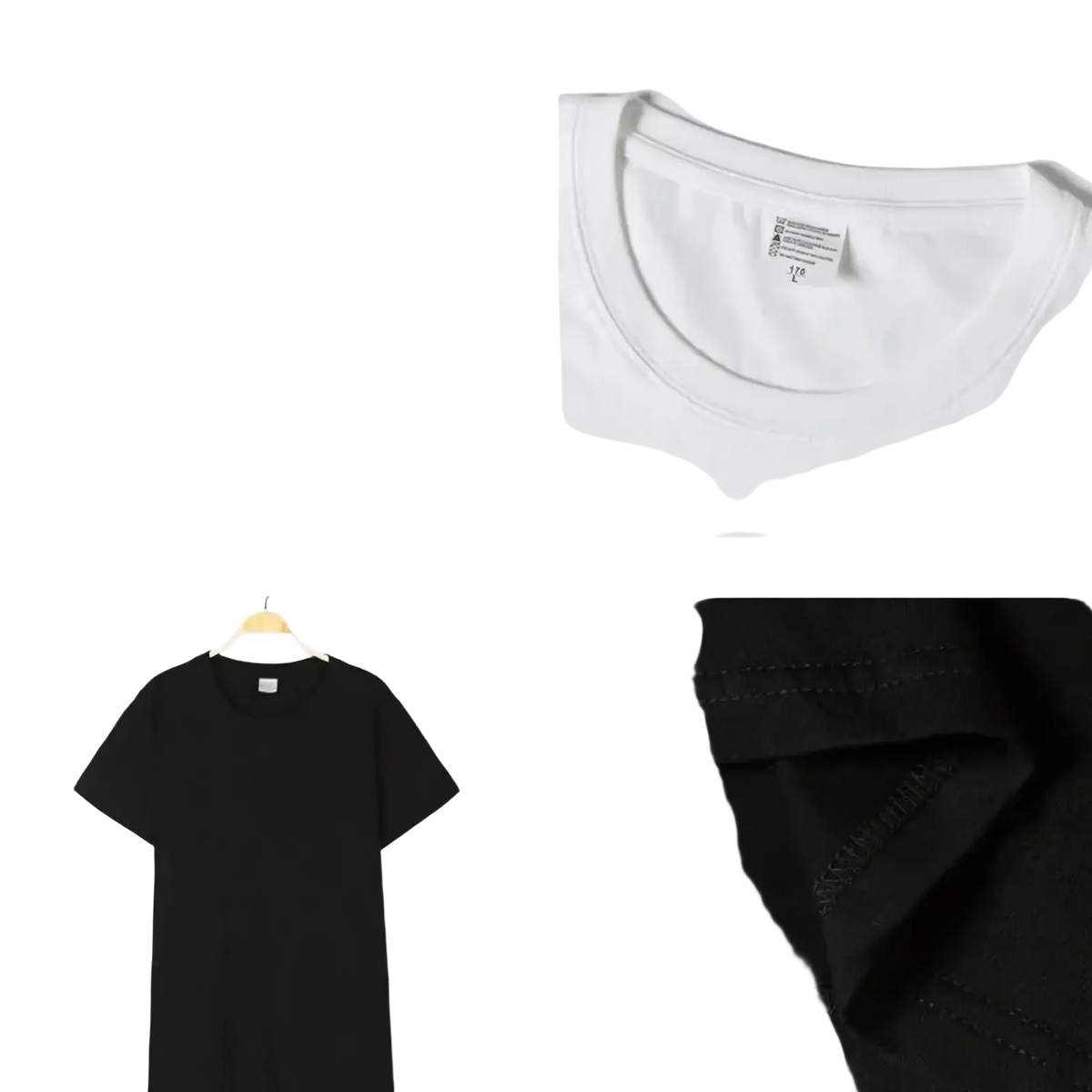 Black short-sleeved cotton Easter Goose Scooter T-shirt with subtle embroidered text along the hem in Y2k style