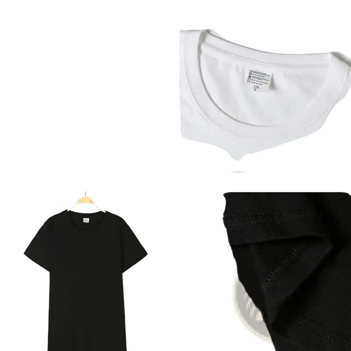 Black short-sleeved cotton Easter Goose Scooter T-shirt with subtle embroidered text along the hem in Y2k style