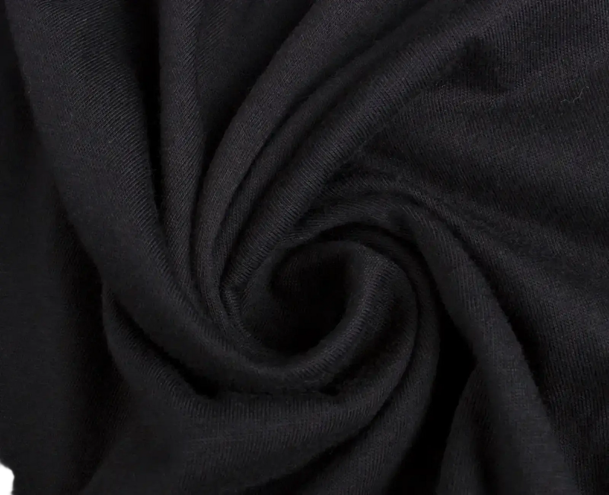 Black soft-textured fabric with subtle sheen and folds in easter goose scooter funny y2k t-shirt