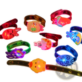 Colorful translucent plastic led wristbands with glowing cute animal and egg designs for easter party favors