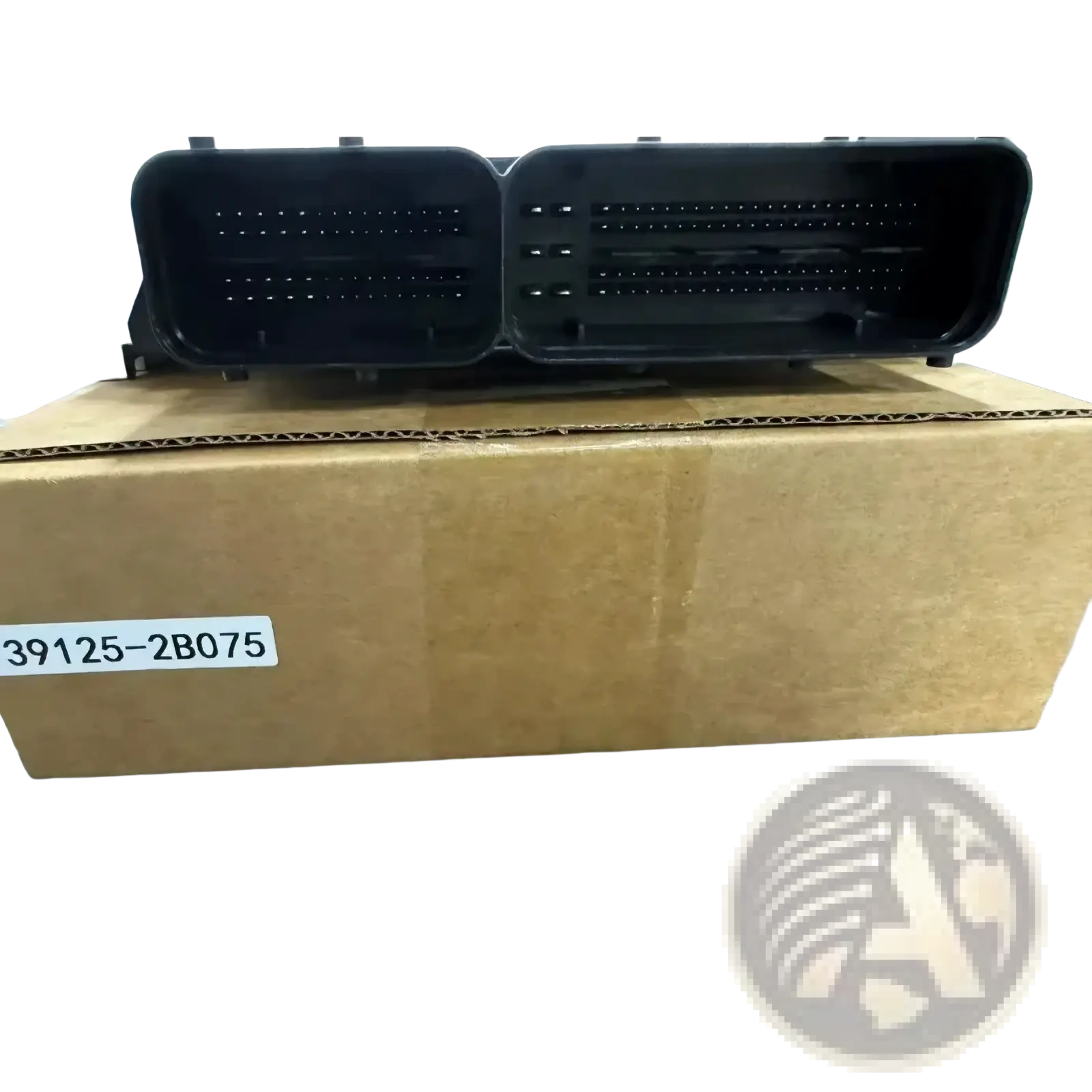 Black plastic ecu connector for Hyundai 39125-2b075 engine computer board with two rectangular pin sections