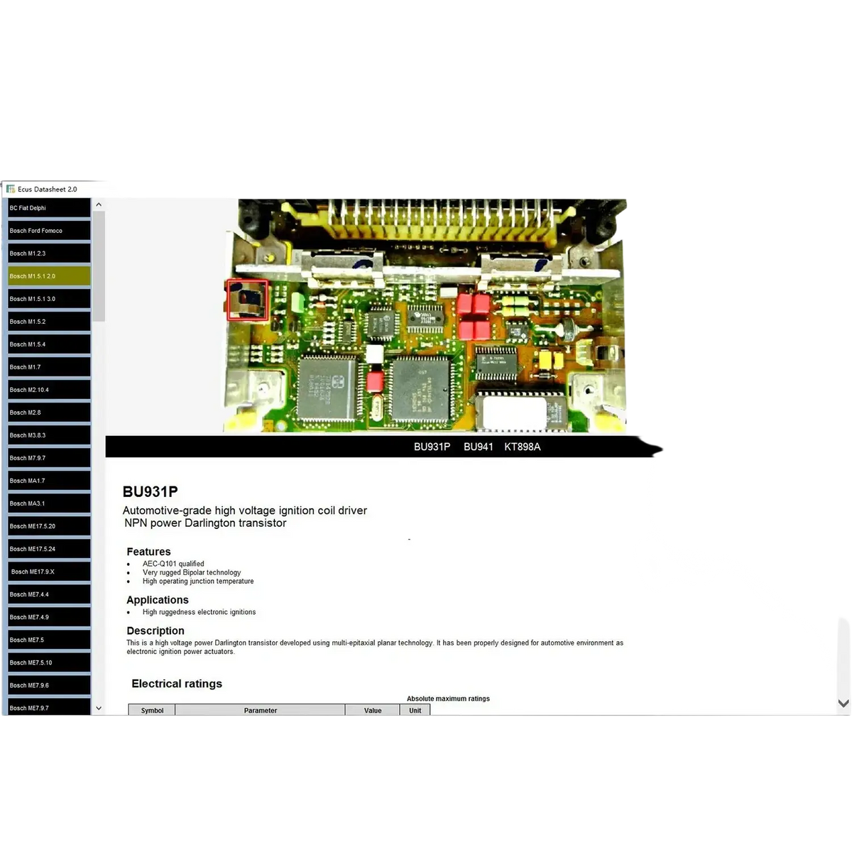 Green circuit board with black and red components automotive-grade high voltage ignition coil driver for ecu repair software