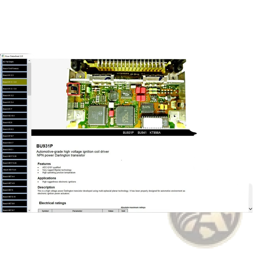 Green circuit board with black and red components automotive-grade high voltage ignition coil driver for ecu repair software