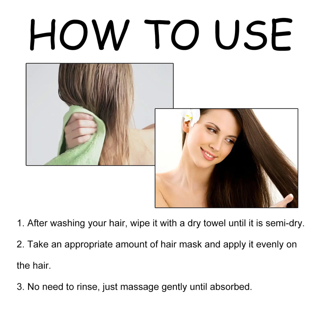 Green towel shown with eelhoe n36 molecular leave in hair repair mask 50ml spray for drying hair after treatment