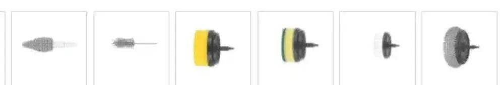 Yellow and black dual-sided polishing pad for arbaglobal usb rechargeable electric scrub brush set shown from the back side