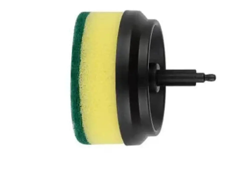 Arbaglobal usb rechargeable electric scrub brush with black plastic attachment and yellow green sponge scrubber head