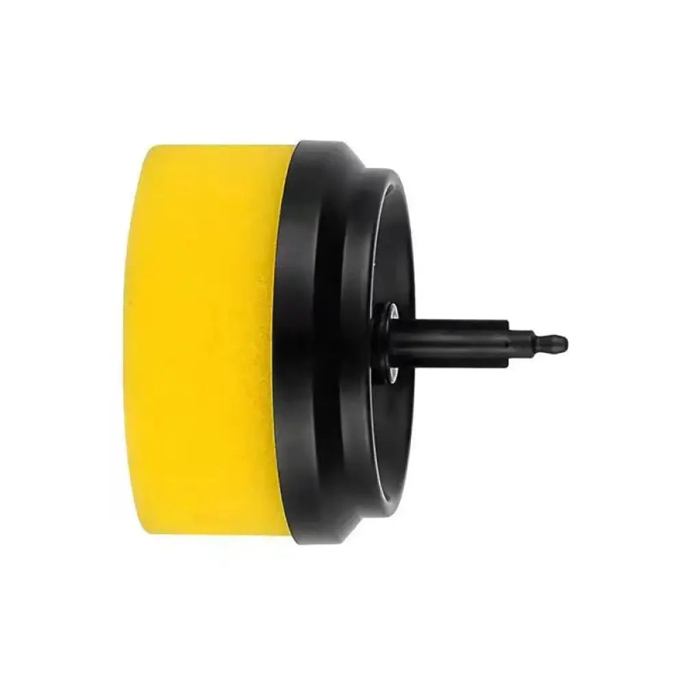 Yellow foam cleaning brush with black plastic base and attachment for arbaglobal usb rechargeable electric scrub brush set