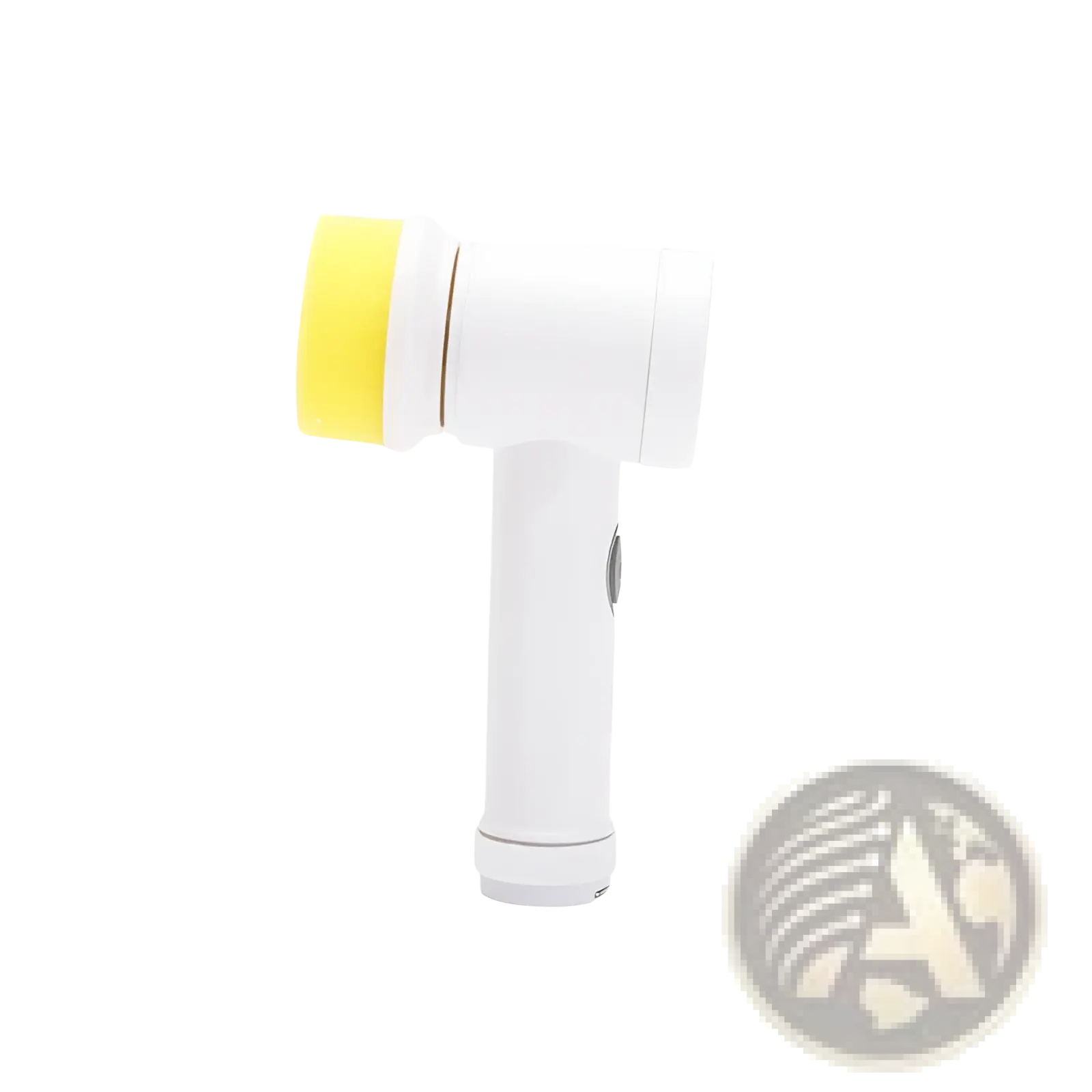 White electric facial cleansing brush with bright yellow soft bristles waterproof 5 head usb scrubber