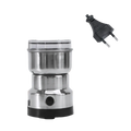 Stainless steel electric coffee and spice grinder blade mill with clear lid and black base for efficient grinding