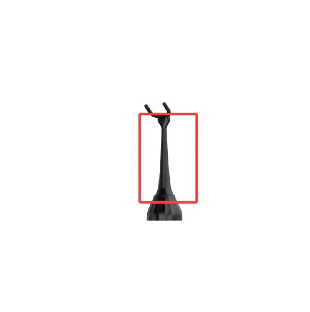 Black plastic dental handpiece tip with two curved prongs for professional electric water flosser deep dental care