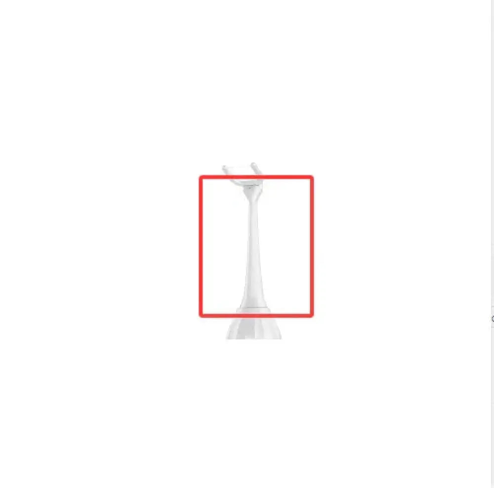 White plastic toothbrush holder with sleek modern design and curved handle for professional electric water flosser use