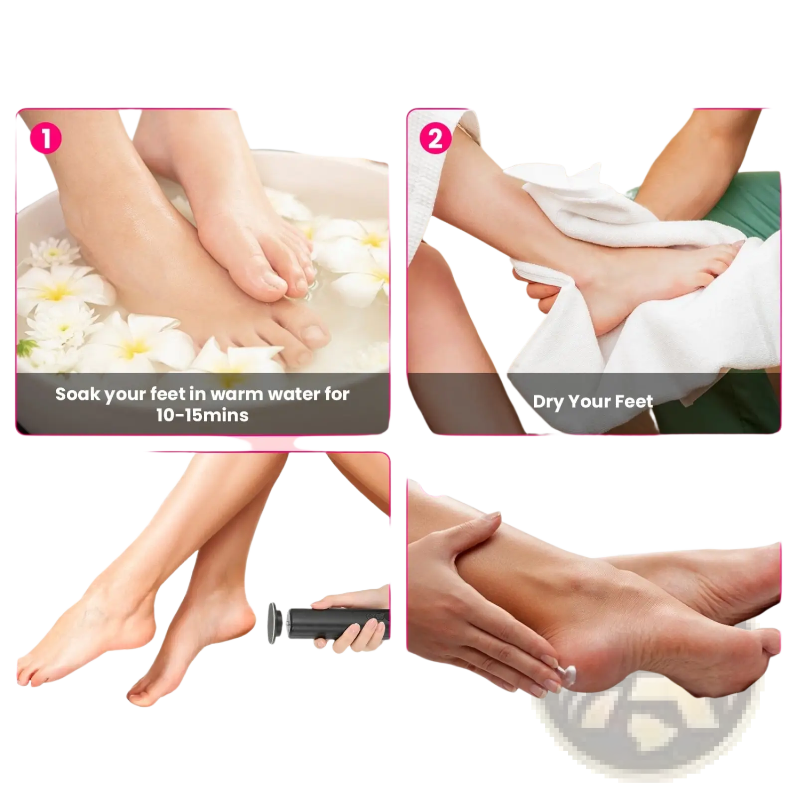 Black electric foot callus remover with cylindrical body and rounded end for effective foot care and nail grinding