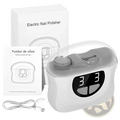 White electric nail clippers with led digital display showing 3 3 and gray accents in sleek modern design