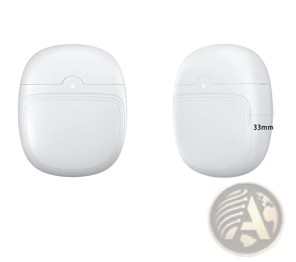 White sleek oval-shaped plastic charging case for electric nail clippers rechargeable automatic trimmer