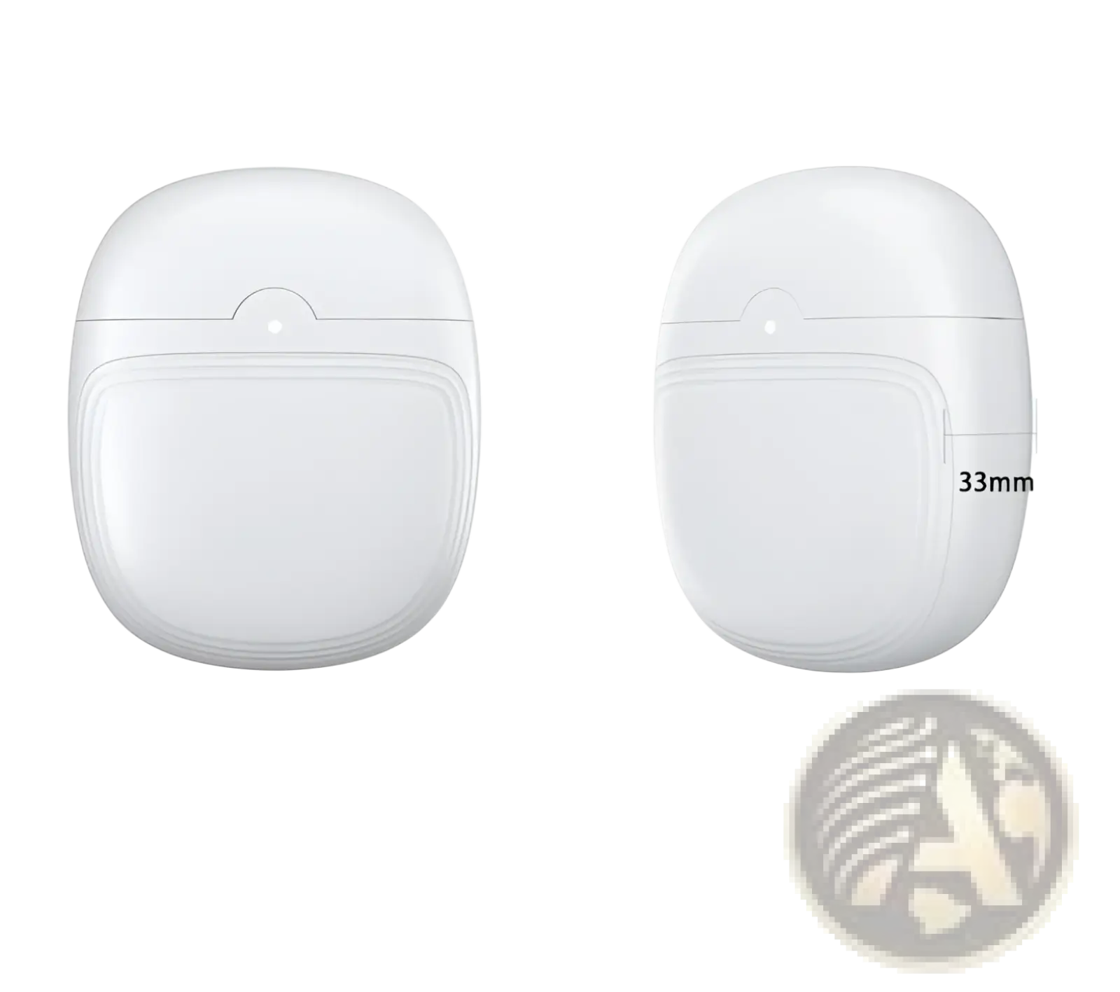 White sleek oval-shaped plastic charging case for electric nail clippers rechargeable automatic trimmer