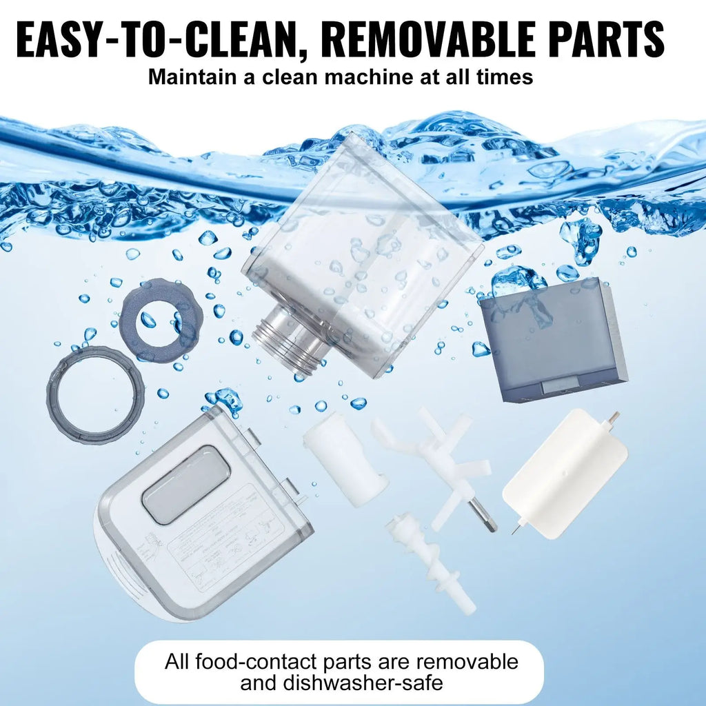 Clear plastic dishwasher-safe filter housing with removable parts for easy cleaning in electric pasta maker 150w automatic noodle machine