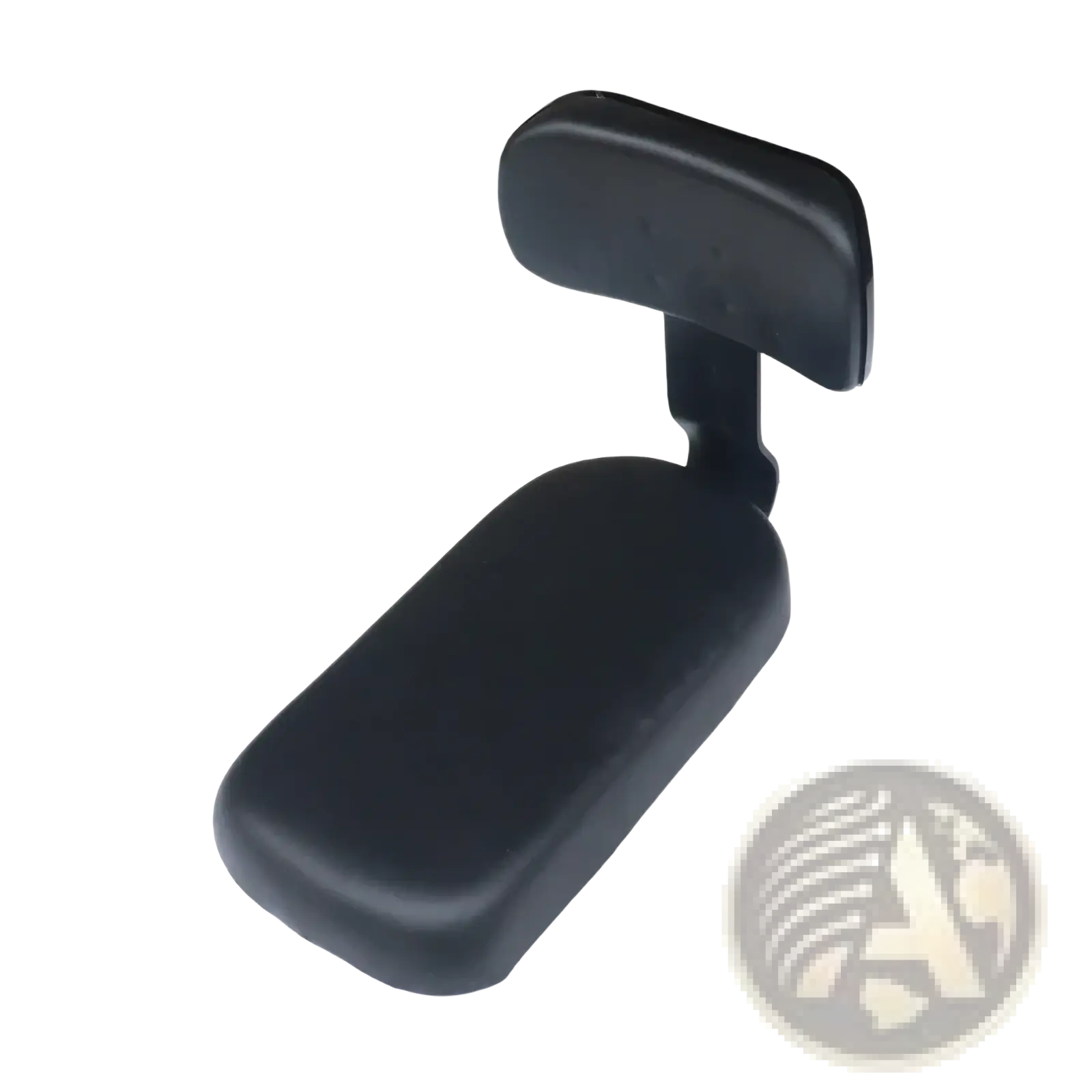 Black padded electric scooter rear seat backrest cushion kit showing back side with integrated backrest
