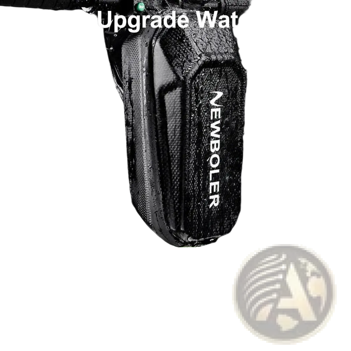 Black textured waterproof electric scooter front storage bag with white newboler branding for secure transport