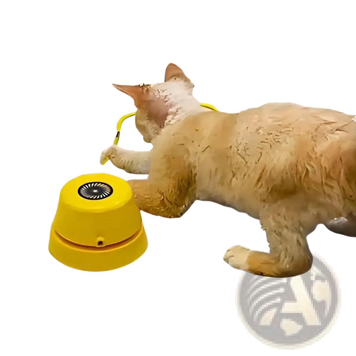 Yellow circular electric skipping rope machine with black central fan design and automatic counter feature