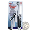 White and black electric spin scrubber multi surface cleaning brush kit with interchangeable heads in package