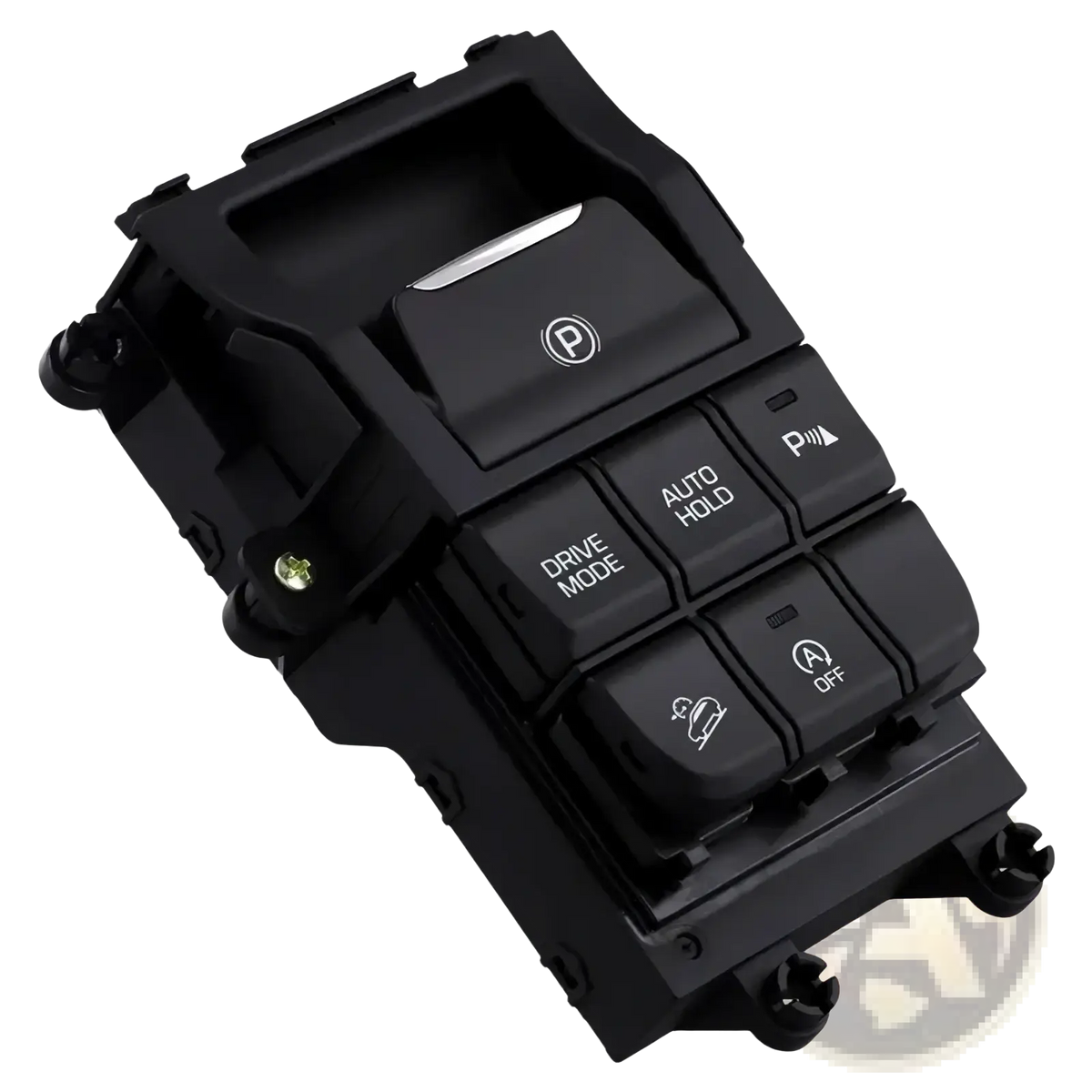 Black plastic electronic hand brake switch panel with p auto hold and drive mode controls for Tucson 2016 2017