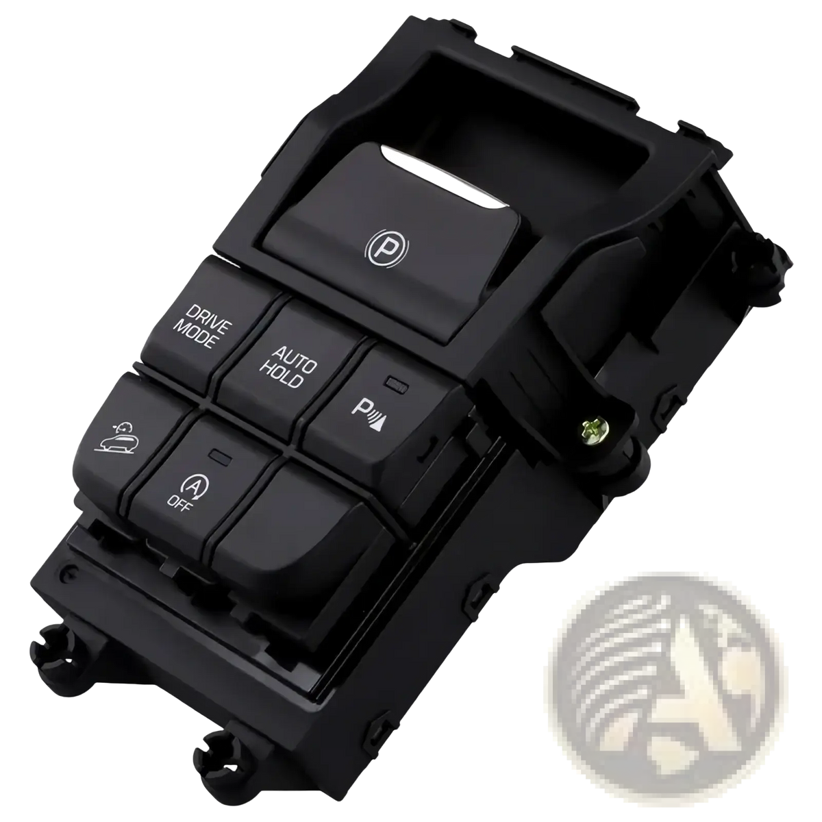 Black plastic electronic hand brake switch for Tucson 2016 2017 with drive mode auto hold and parking brake buttons