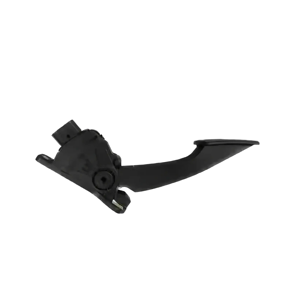 Electronic throttle pedal assembly for gm cars showing black plastic brake pedal lever with curved footrest and bracket backside