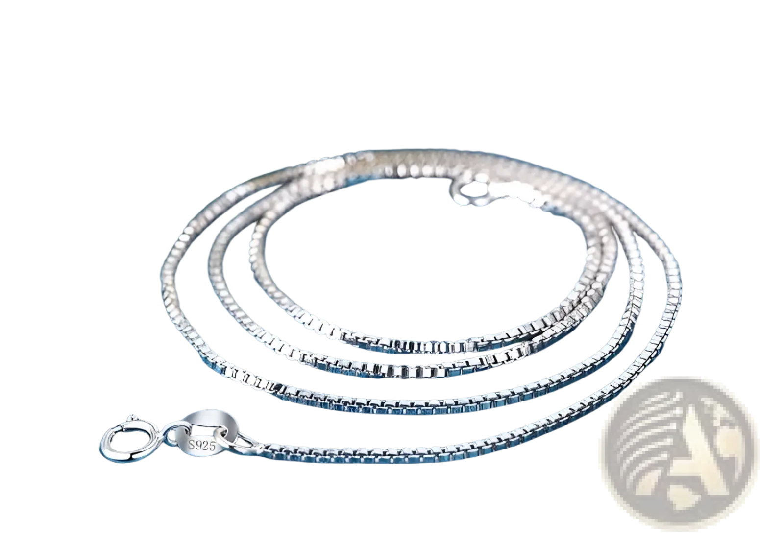 Silver 1mm thick box chain necklace with sleek interlocking design and polished finish for elegant zircon twist teardrop pendant