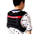 Eluanshi weighted vest black neoprene with red reflective stripe and adjustable shoulder straps for fitness training