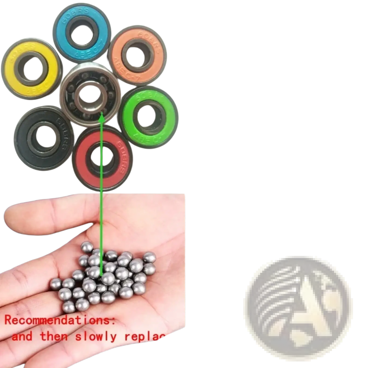 Colorful bearing assemblies with metallic inner rings for eluanshi weighted vest used in fitness and strength training