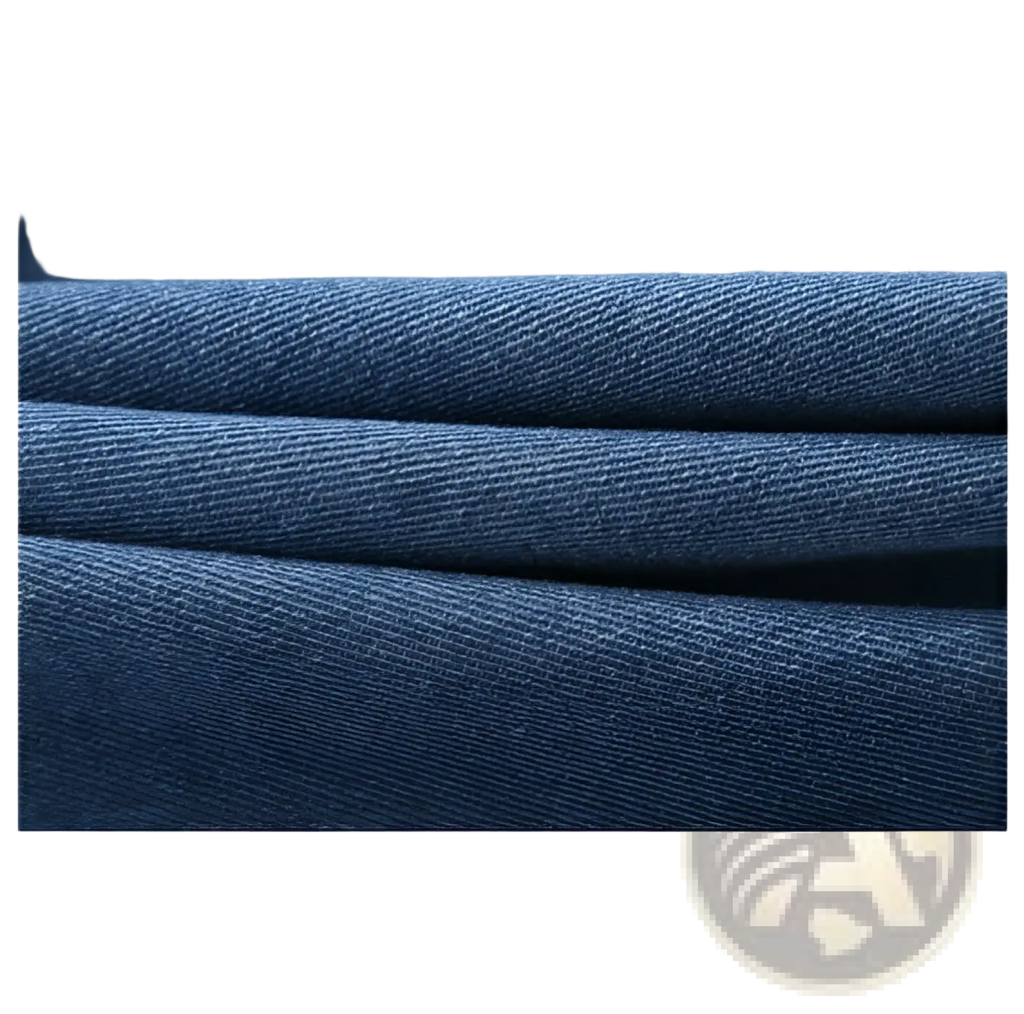 Dark blue denim fabric with textured woven pattern featured in embroidered floral denim vest product image