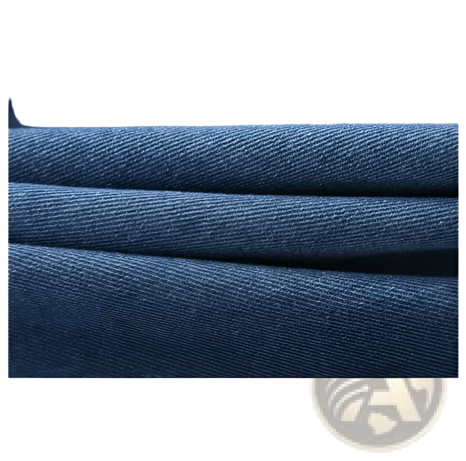 Dark blue denim fabric with textured woven pattern featured in embroidered floral denim vest product image