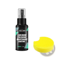 Black spray bottle with teal geometric accents labeled max auto car engine polishing maintenance coating 30ml for engine bay cleaning and plastic restoration
