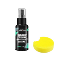 Black spray bottle with teal geometric accents labeled max auto car engine polishing maintenance coating 30ml for engine bay cleaning and plastic restoration