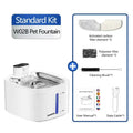 Eramong stainless steel pet water fountain 3.5l with white ceramic body and sleek modern design stainless steel basin
