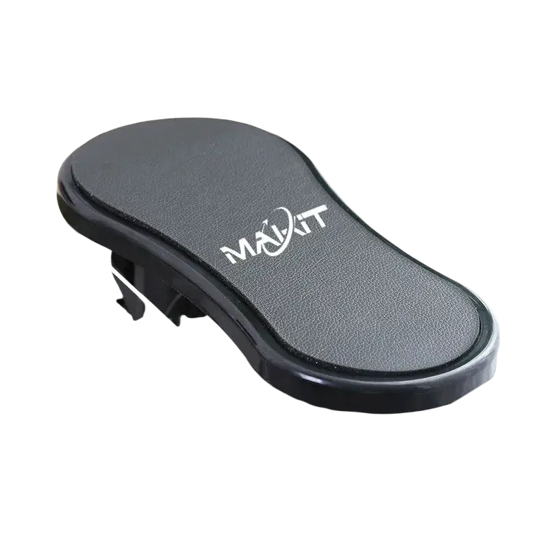Black maiit ergonomic desk armrest extender with textured surface and curved design for comfortable support