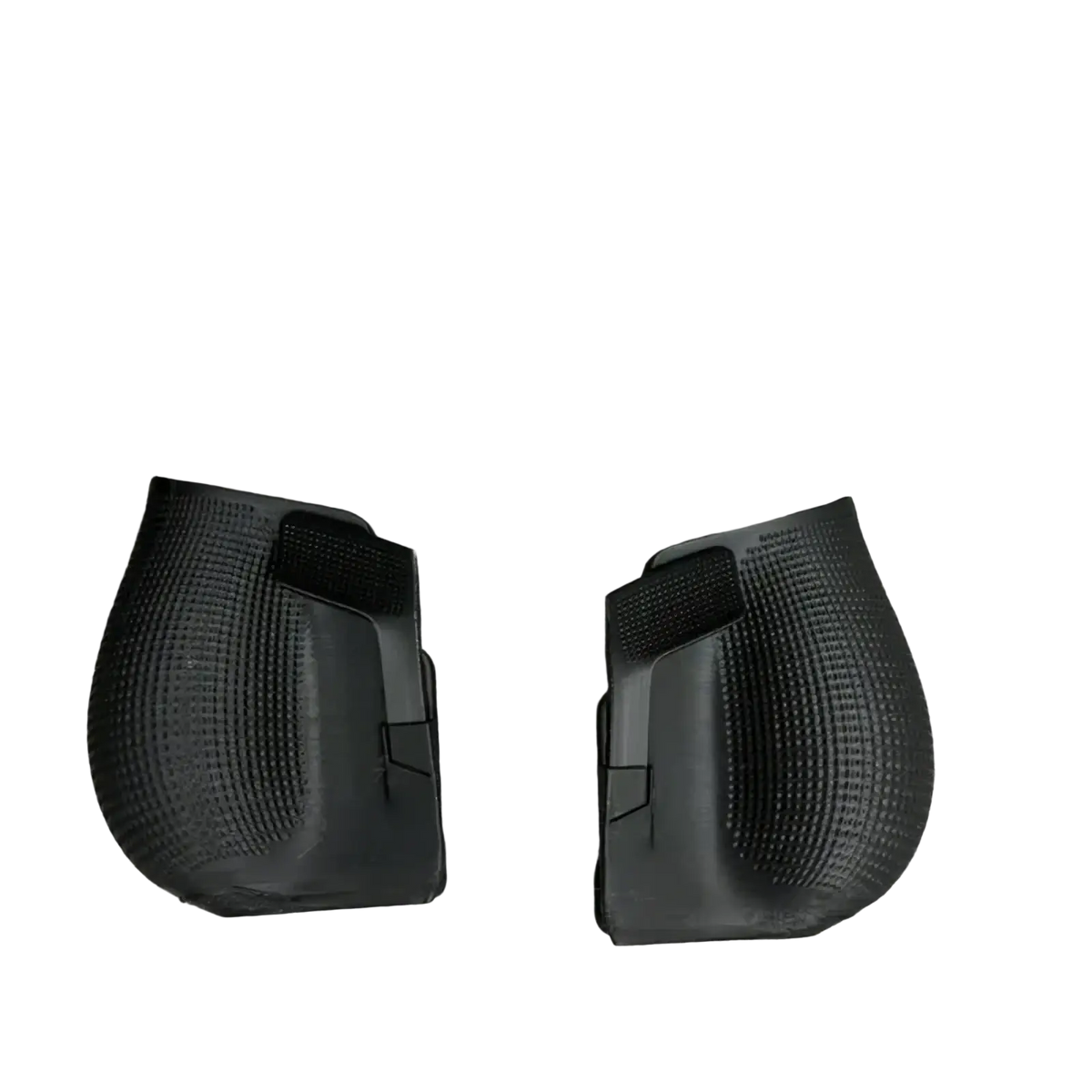 Ergonomic handheld console grip handle 2pcs black rubberized textured grip pads with integrated velcro straps