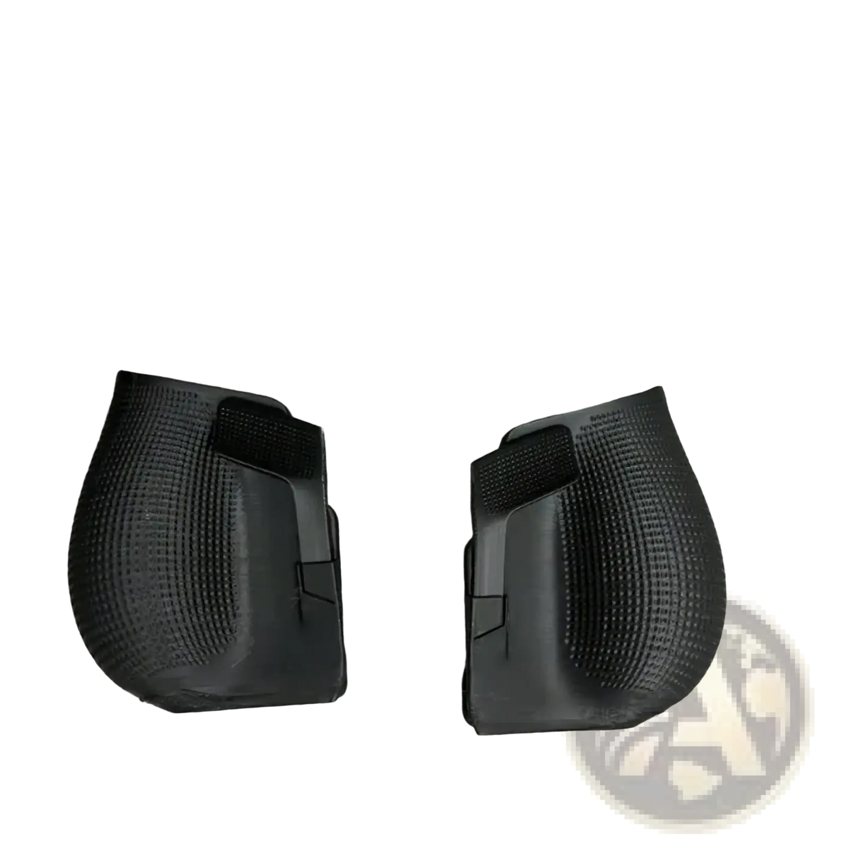 Ergonomic handheld console grip handle 2pcs black rubberized textured grip pads with integrated velcro straps