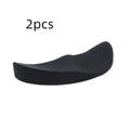 Black ergonomic silicone gel mouse wrist rest with smooth contoured surface and gliding base for comfort