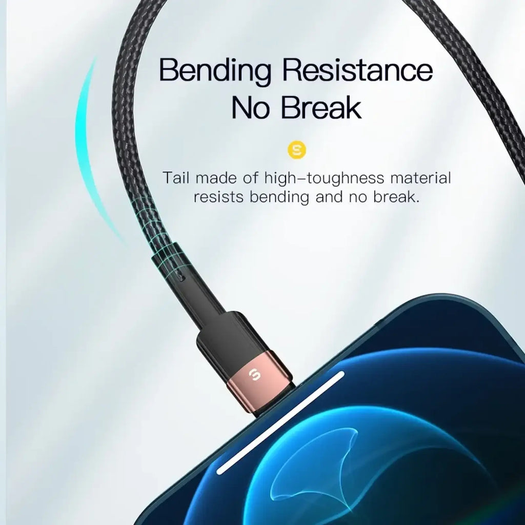 Essager iPhone fast charging cable 2.4a black and rose gold magnetic braided cable for durable use