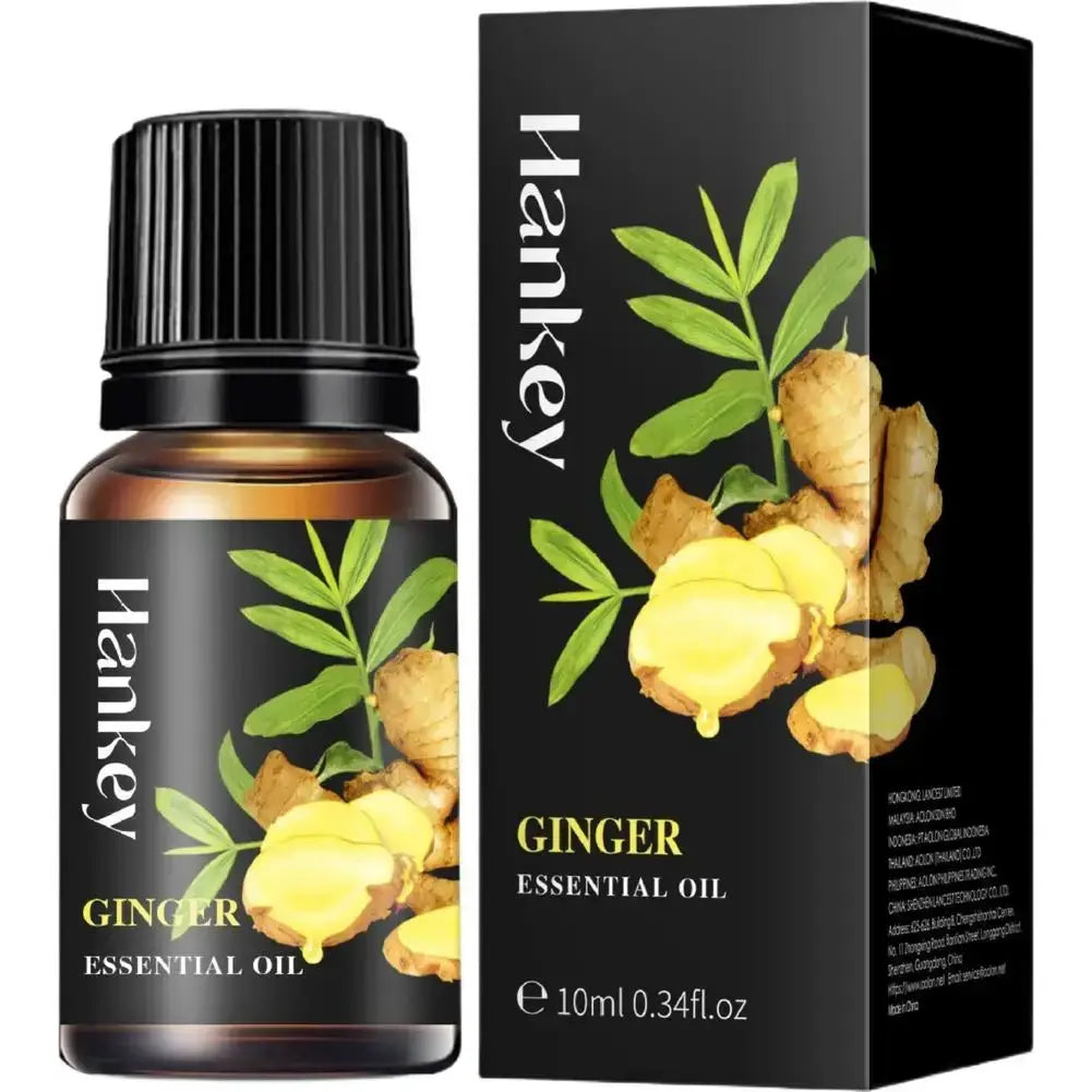 Hankey essential oil for aromatherapy and stress relief in a 10ml dark amber glass bottle with black packaging for aroma diffusers